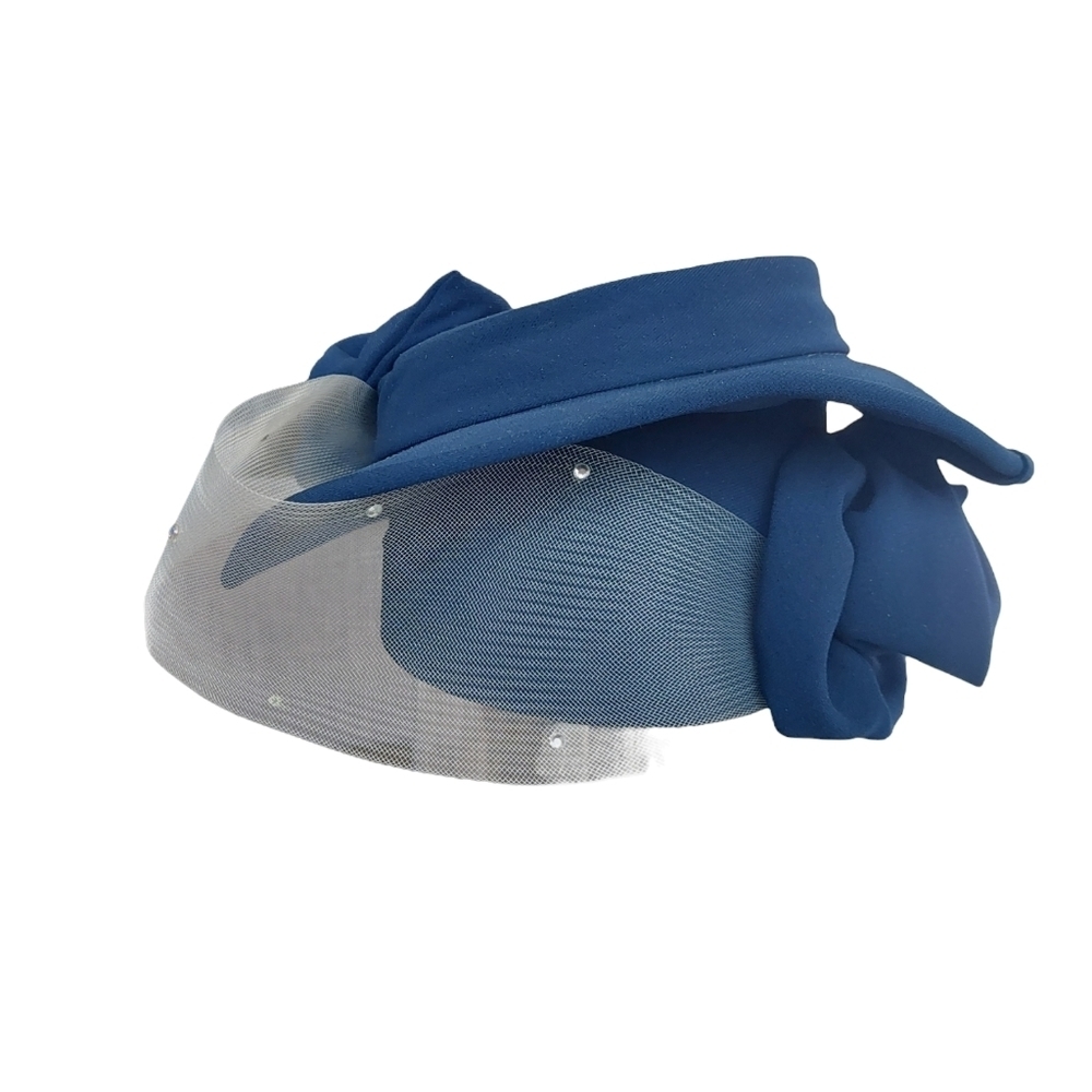 Moshita Couture Navy Sunday Women's Hat EUC - Picture 7 of 13